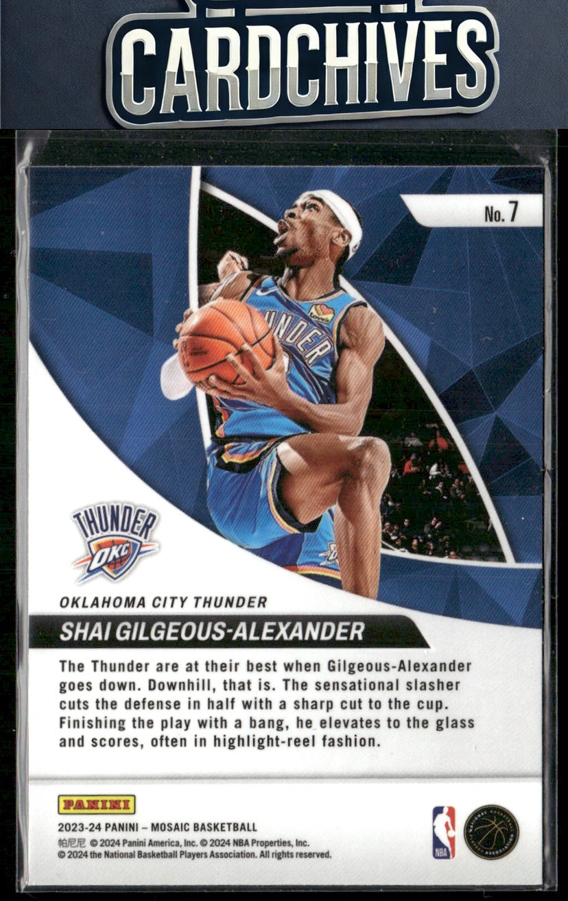 Shai Gilgeous-Alexander 2023-24 Panini Mosaic #7 Elevate Mosaic