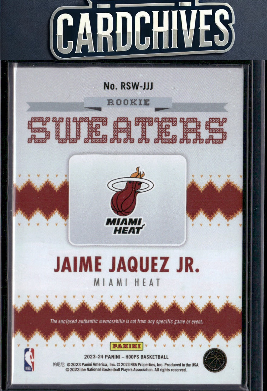 Jaime Jaquez Jr. 2023-24 Hoops Winter #RSW-JJJ Rookie Sweaters Memorabilia