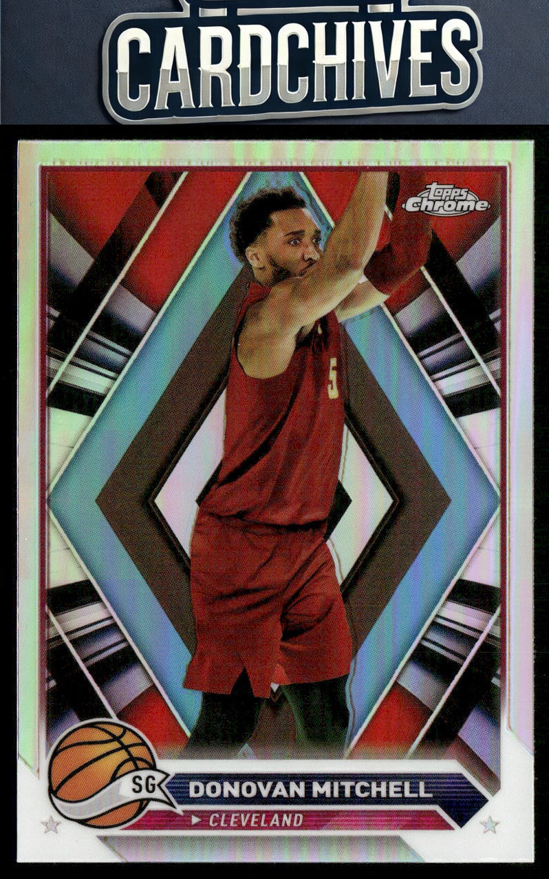 Donovan Mitchell 2023-24 Topps Chrome #45 Refractors