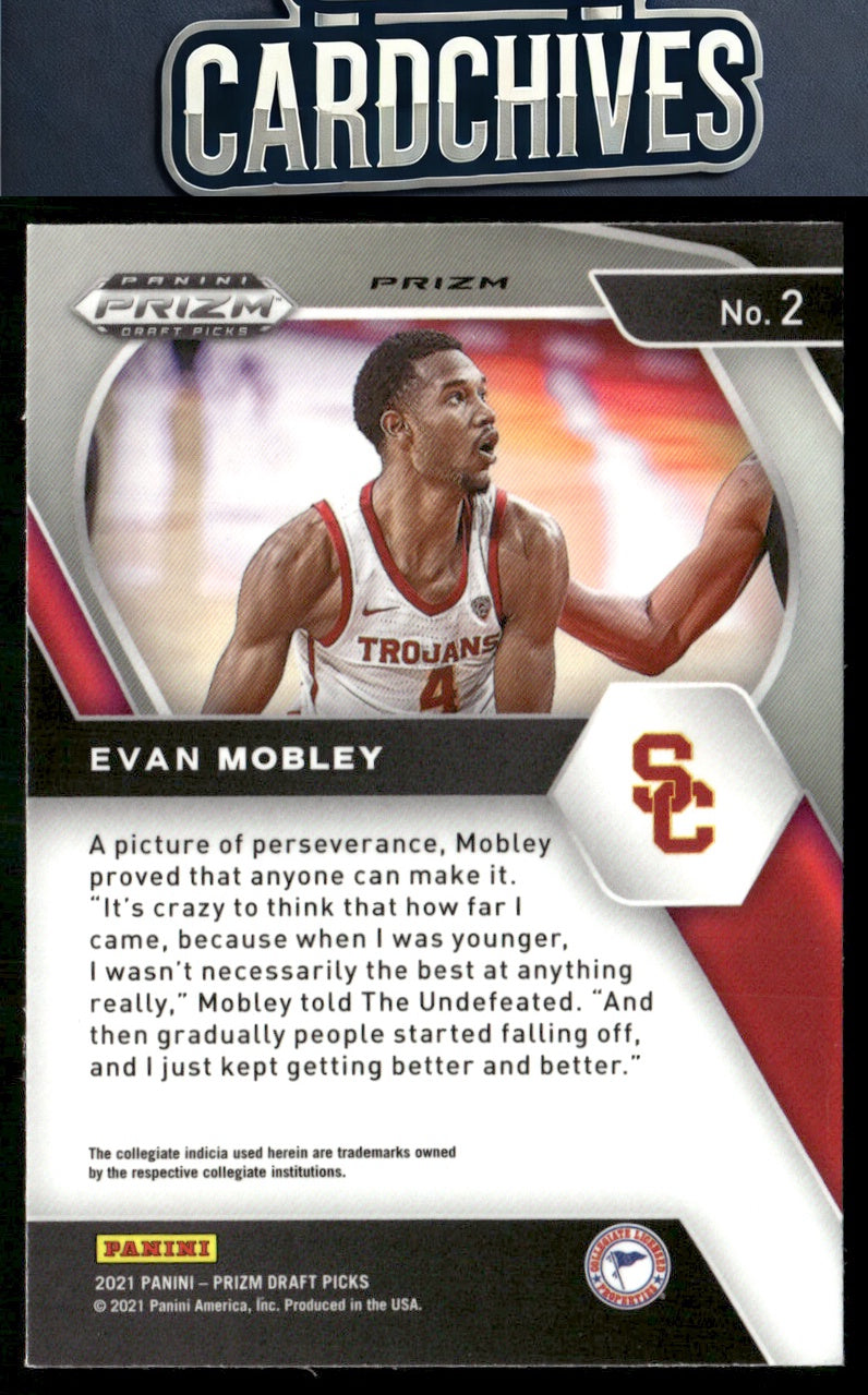 Evan Mobley 2021 Panini Prizm Draft Picks #2 Red Ice