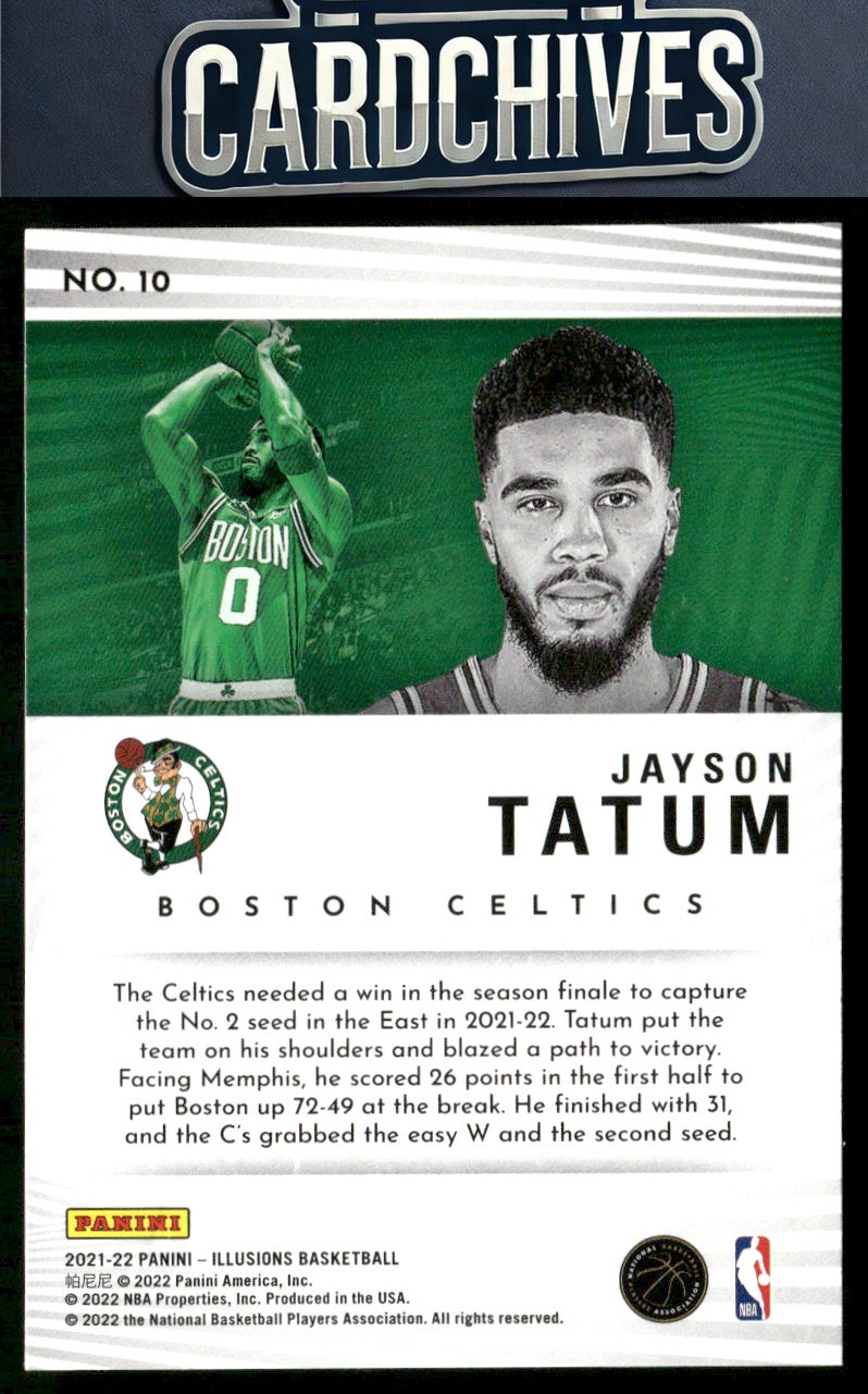 Jayson Tatum 2021-22 Panini Illusions #10 Intriguing Players Emerald