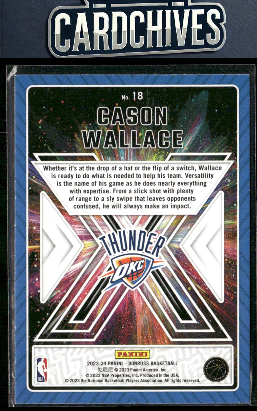 Cason Wallace 2023-24 Donruss #18 Great X-Pectations