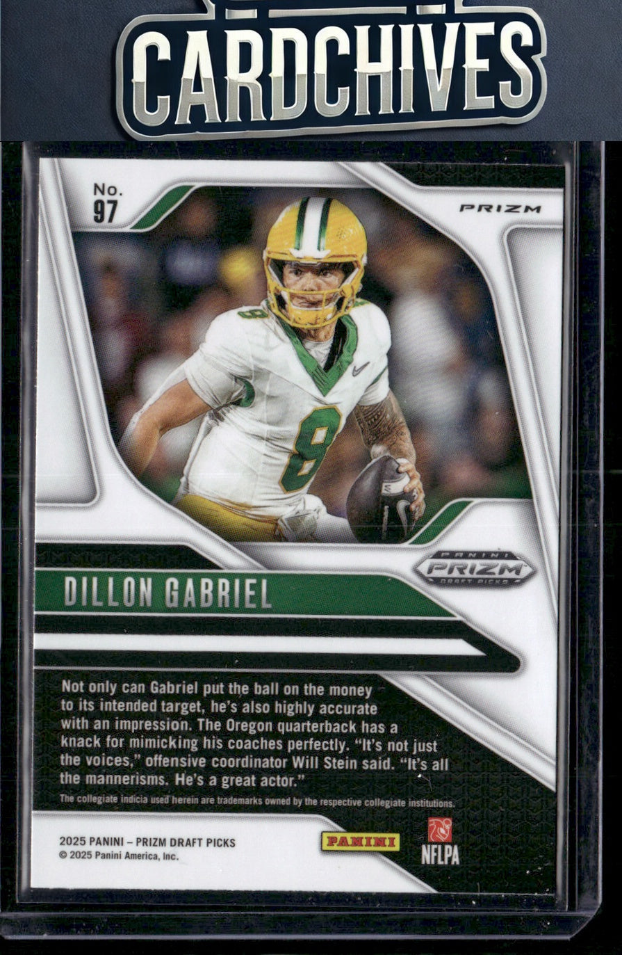 Dillon Gabriel 2025 Panini Prizm Draft Picks #97 Prizms Purple Wave