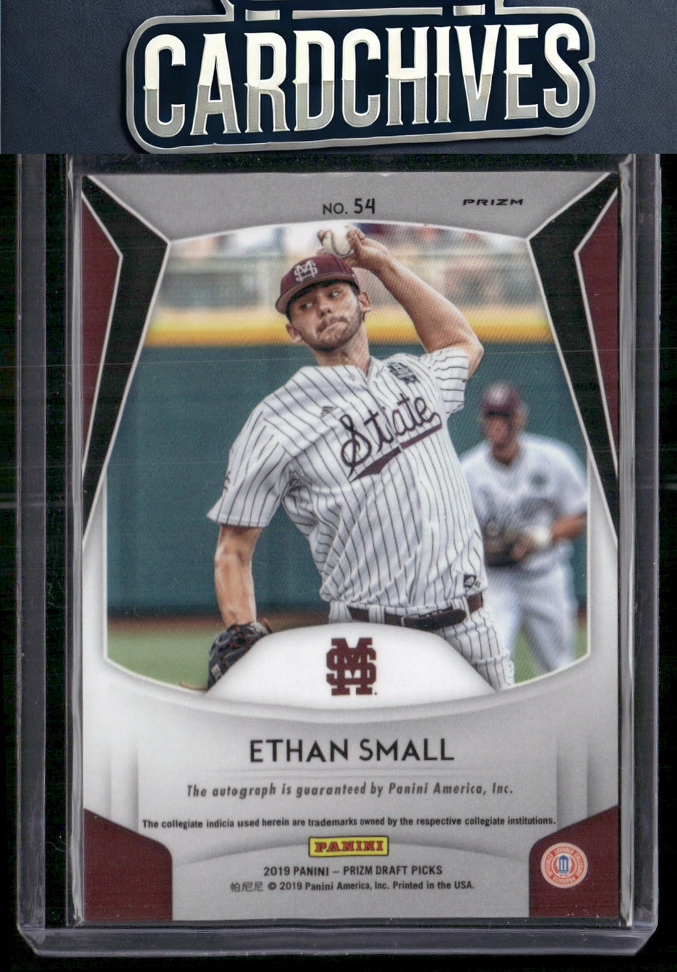Ethan Small 2019 Panini Prizm Draft Picks #54 Autographs Prizms Auto AU