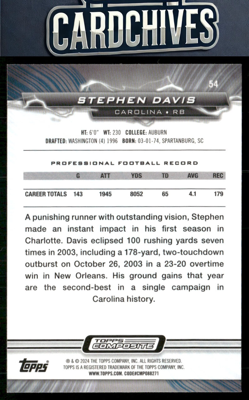 Stephen Davis 2023 Topps Composite #54 Resurgence Blue and Orange Spark
