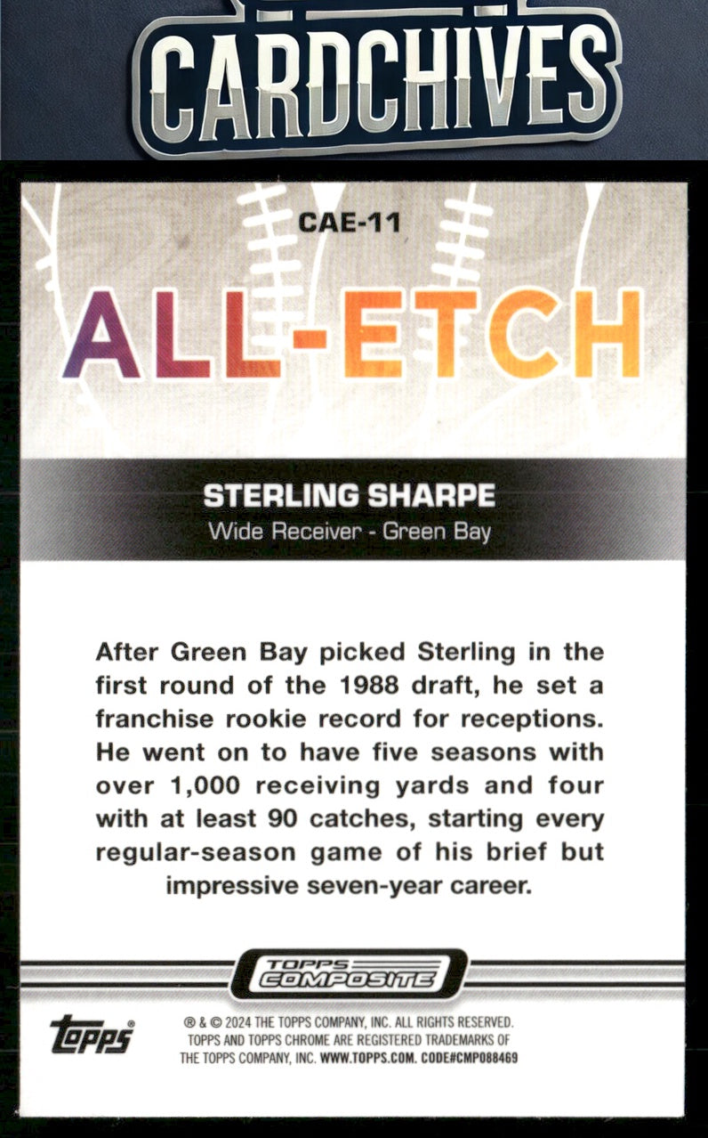 Sterling Sharpe 2023 Topps Composite #CAE-11 Chrome All-Etch X-Fractor