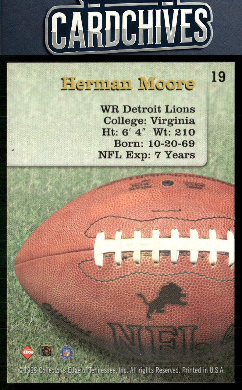 Herman Moore 1998 Collector's Edge First Place #19 Successors