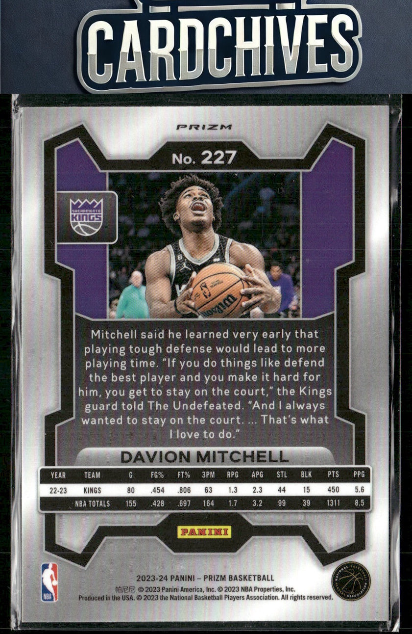 Davion Mitchell 2023-24 Panini Prizm #227 Prizms Silver