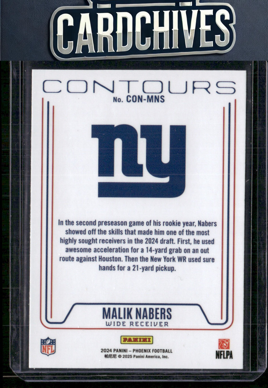 Malik Nabers 2024 Panini Phoenix #CON-MNS Contours