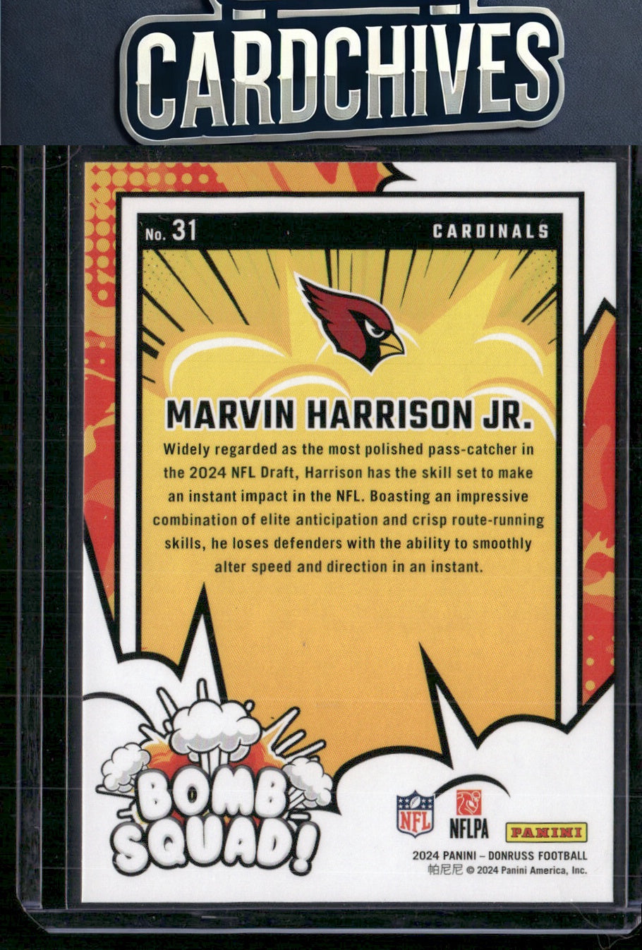 Marvin Harrison Jr. 2024 Donruss #31 Bomb Squad