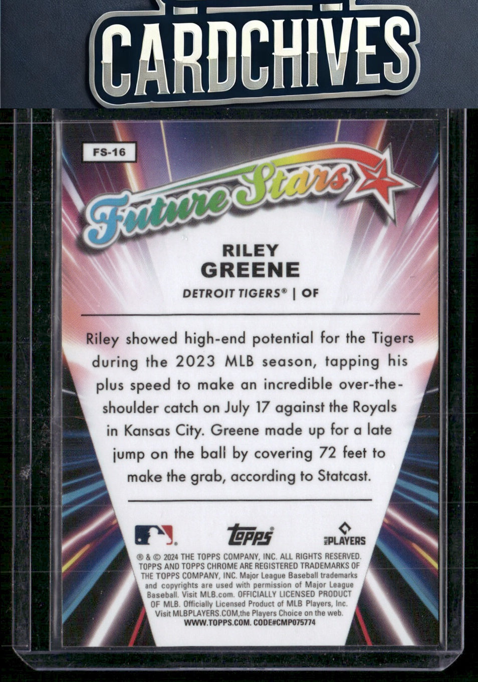 Riley Greene 2024 Topps Chrome #FS-16 Future Stars