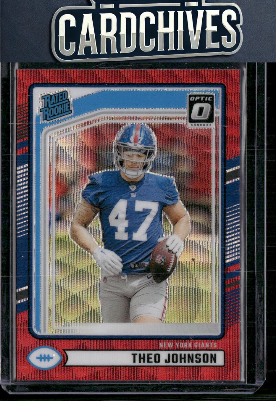Theo Johnson 2024 Donruss #357 Optic Rated Rookies Preview Red Wave RC