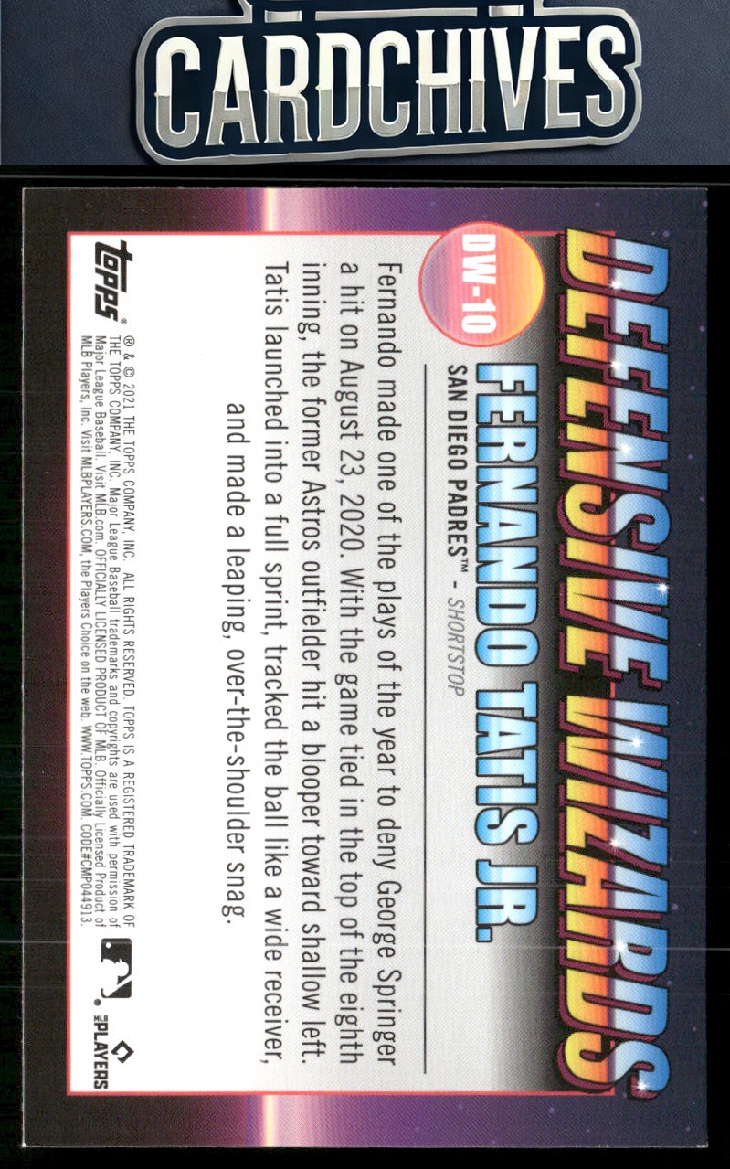 Fernando Tatis Jr. 2021 Topps Big League #DW-10 Defensive Wizards