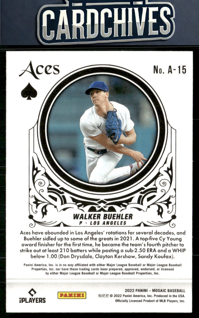 Walker Buehler 2022 Panini Mosaic #A-15 Aces