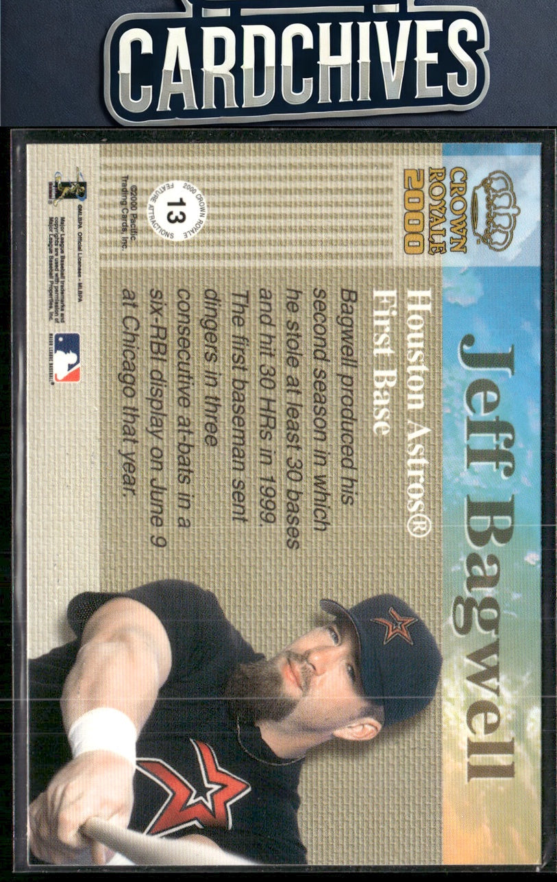 Jeff Bagwell 2000 Pacific Crown Royale #13 Feature Attractions