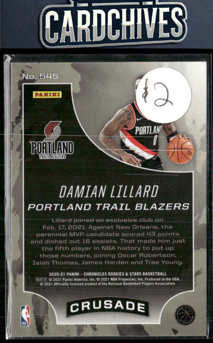 Damian Lillard 2020-21 Panini Chronicles #545