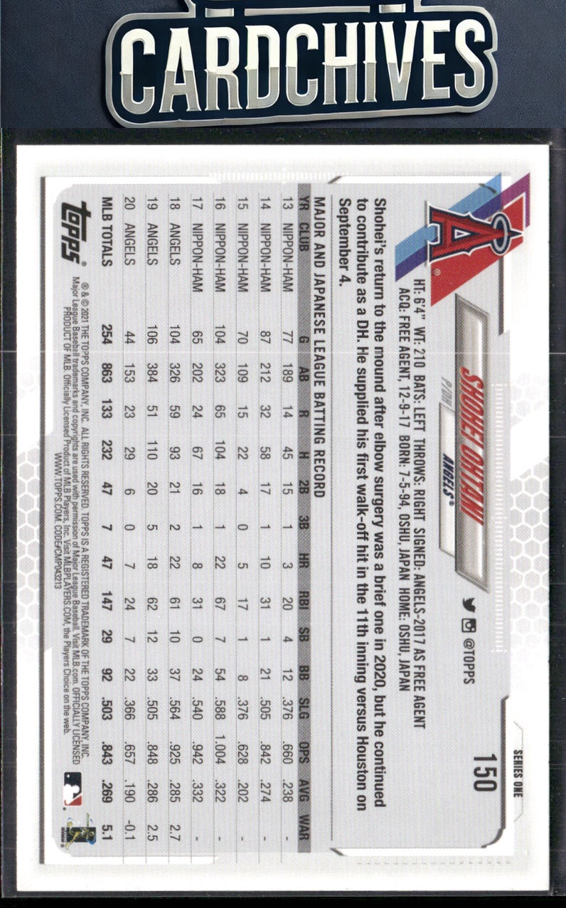 Shohei Ohtani 2021 Topps #150
