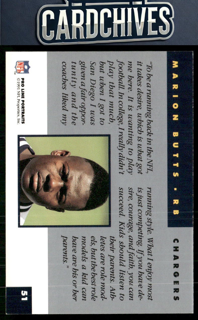 Marion Butts 1991 Pro Line Portraits #51