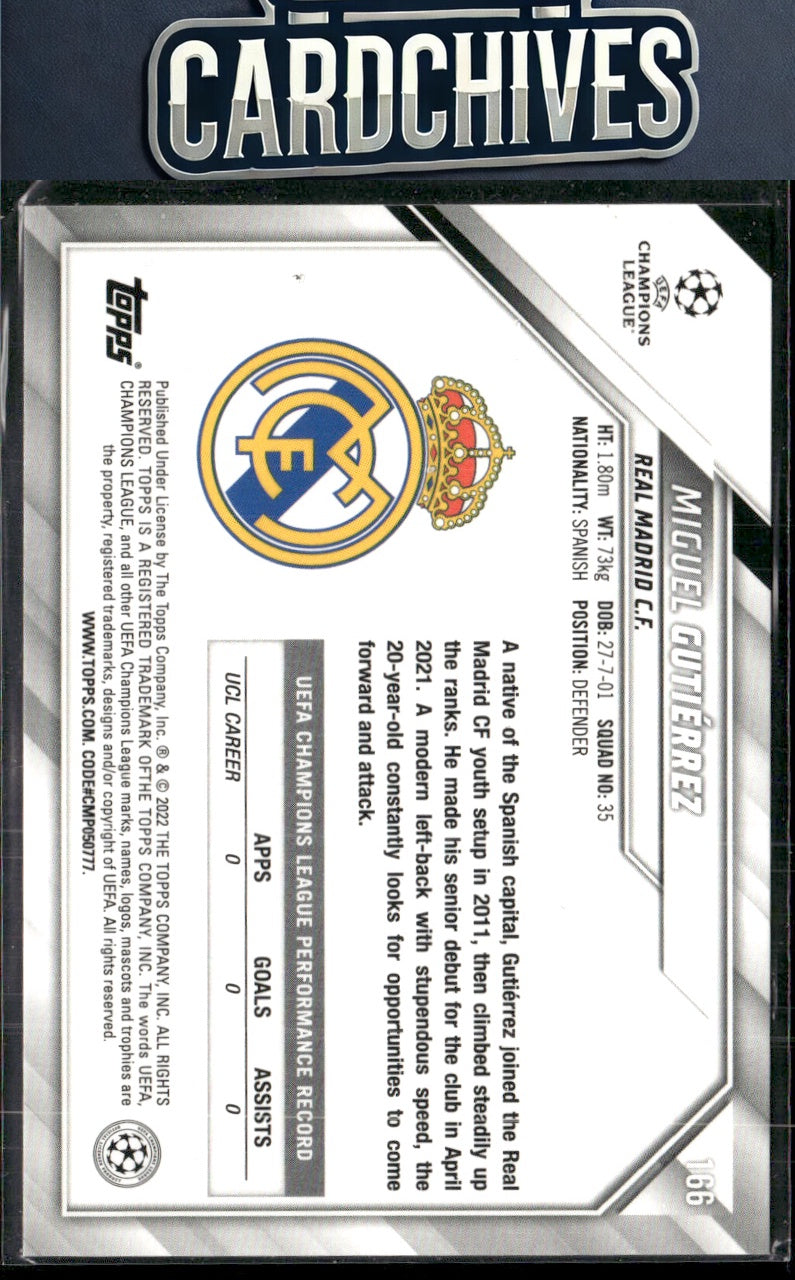 Miguel Gutiérrez 2021-22 Topps UEFA Champions League #166 Rookie