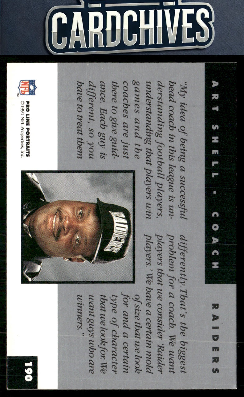 Art Shell 1991 Pro Line Portraits #190