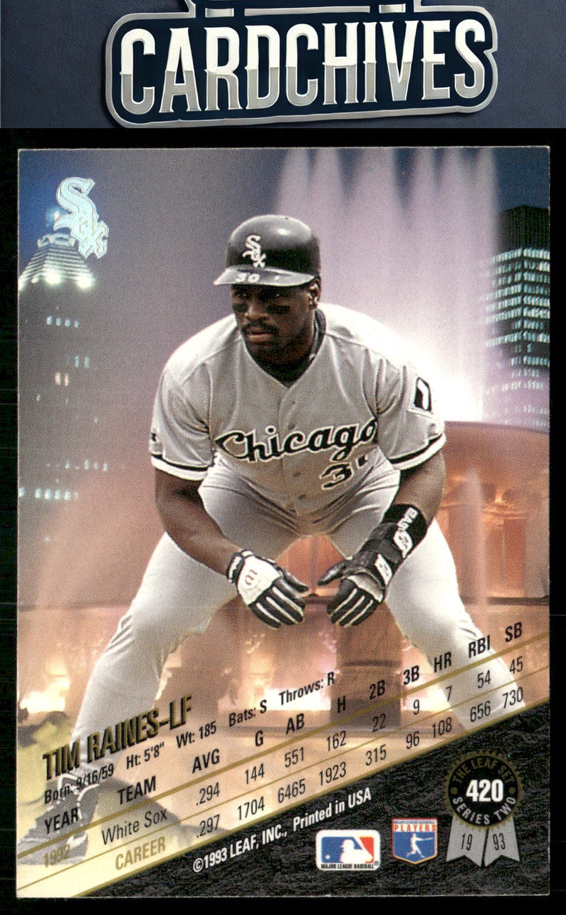 Tim Raines 1993 Leaf #420