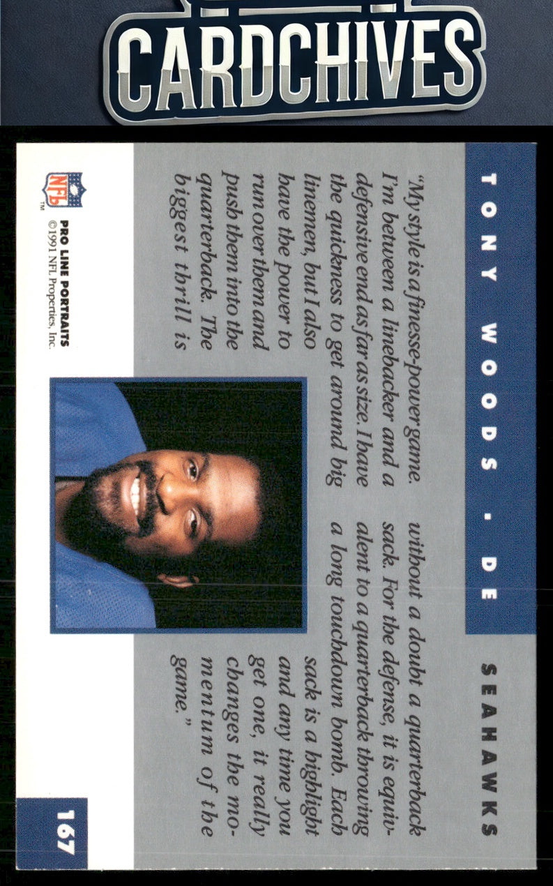 Tony Woods 1991 Pro Line Portraits #167