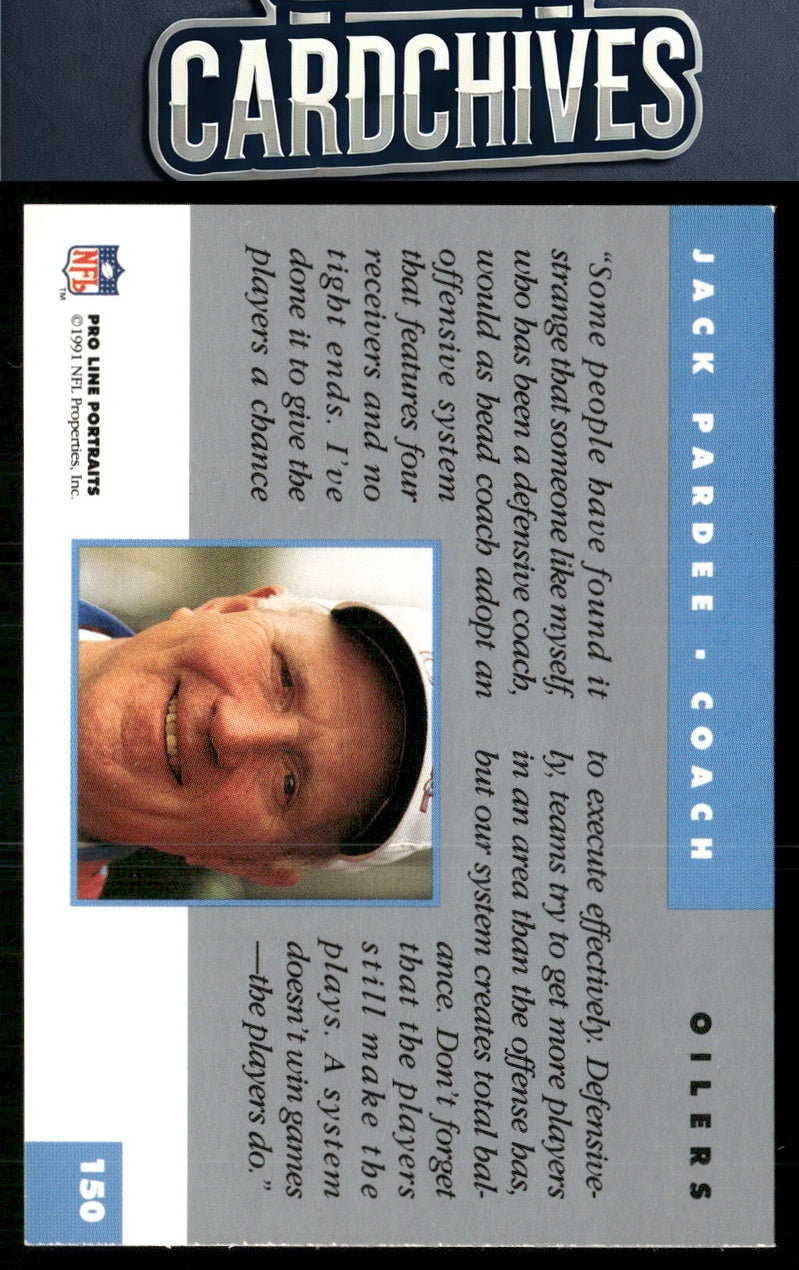 Jack Pardee 1991 Pro Line Portraits #150
