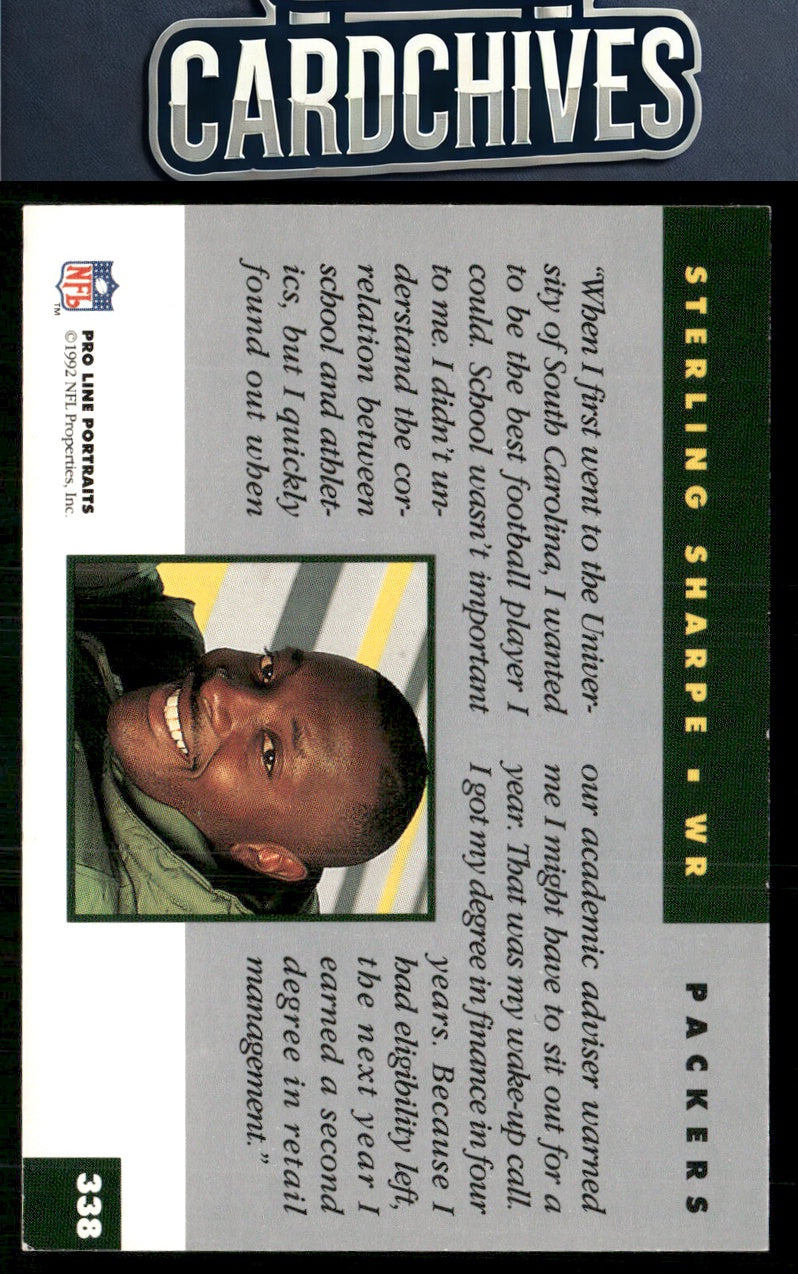 Sterling Sharpe 1992 Pro Line Portraits #338