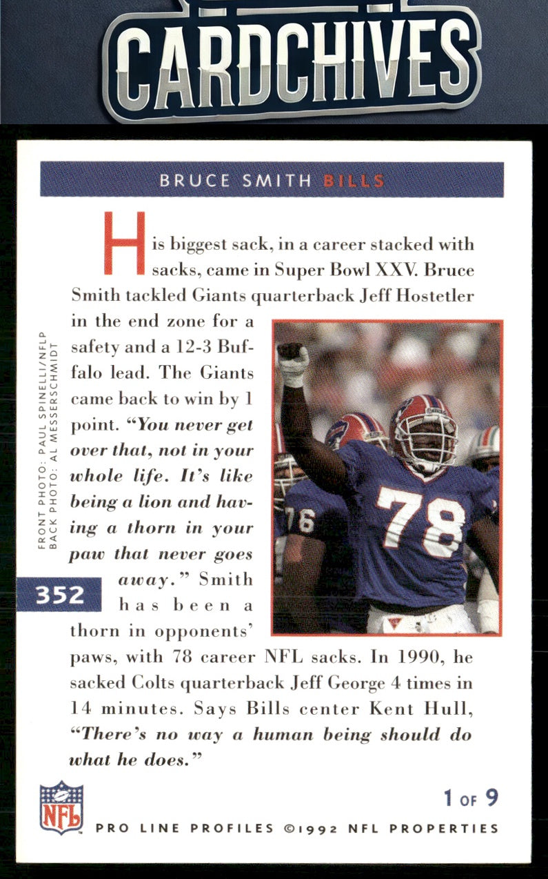 Bruce Smith 1992 Pro Line Profiles #352