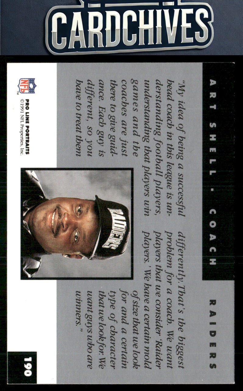 Art Shell 1991 Pro Line Portraits #190