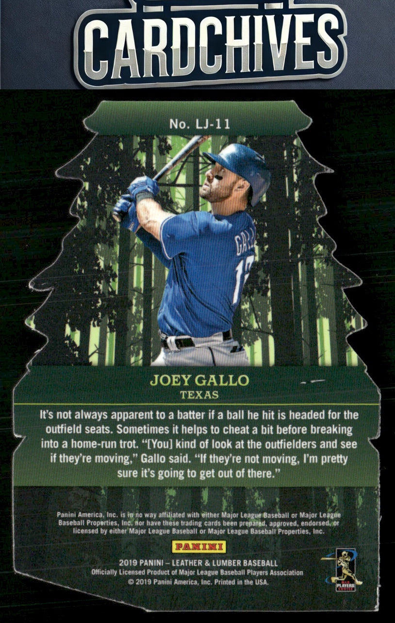 Joey Gallo 2019 Panini Leather & Lumber #LJ-11 Lumberjacks