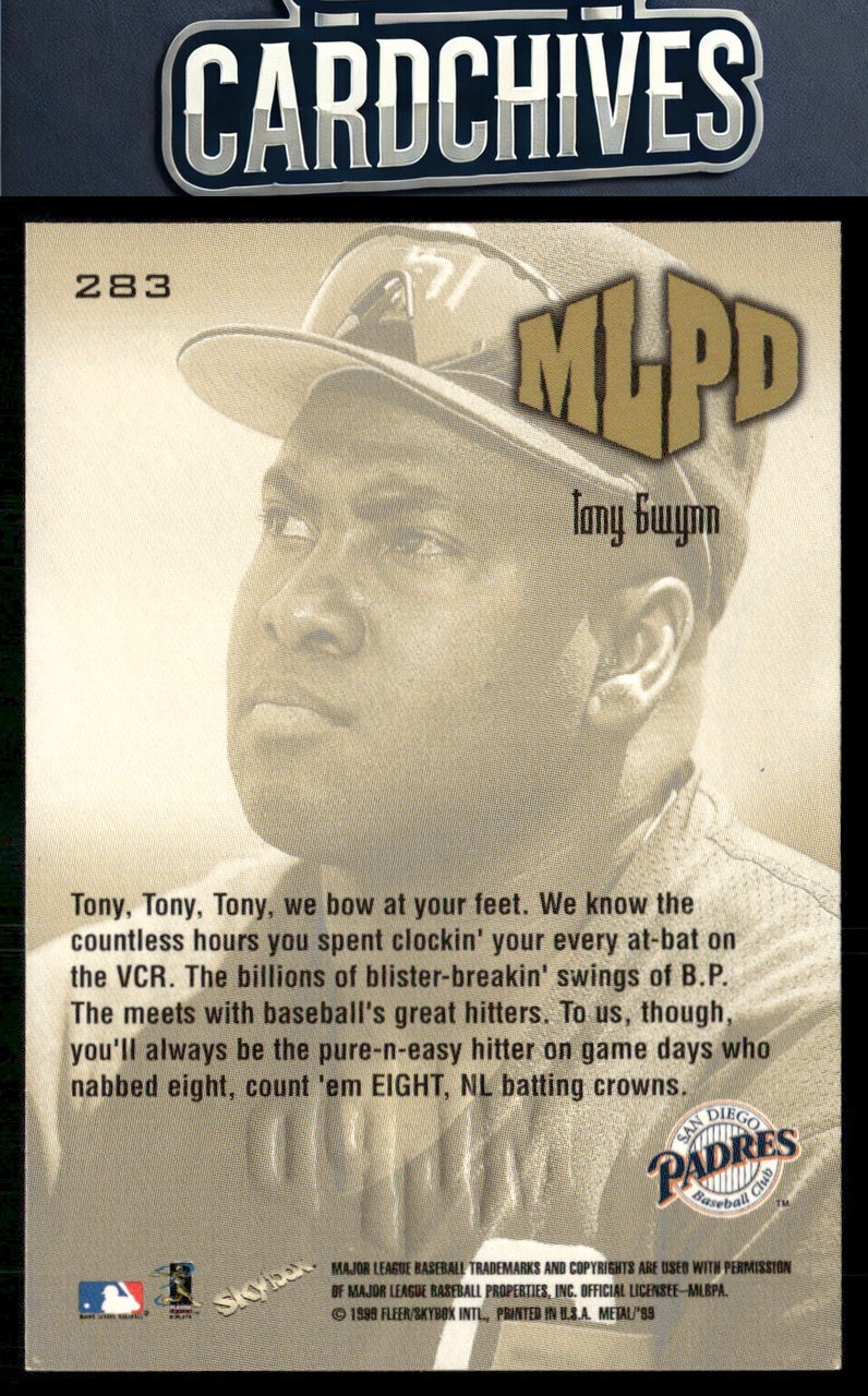 Tony Gwynn 1999 Metal Universe #283