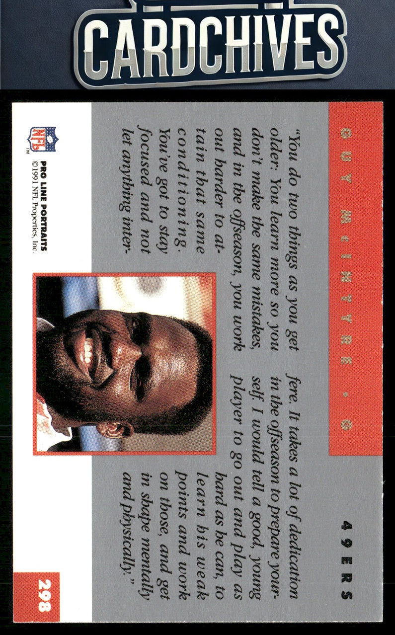 Guy McIntyre 1991 Pro Line Portraits #298