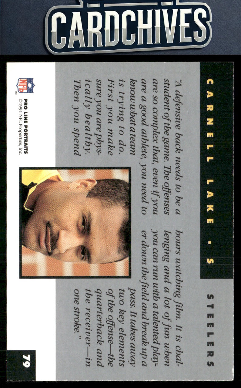 Carnell Lake 1991 Pro Line Portraits #79