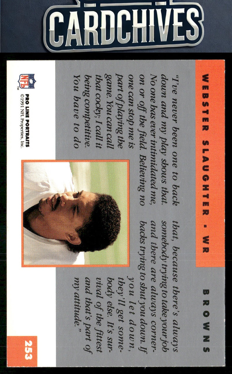 Webster Slaughter 1991 Pro Line Portraits #253