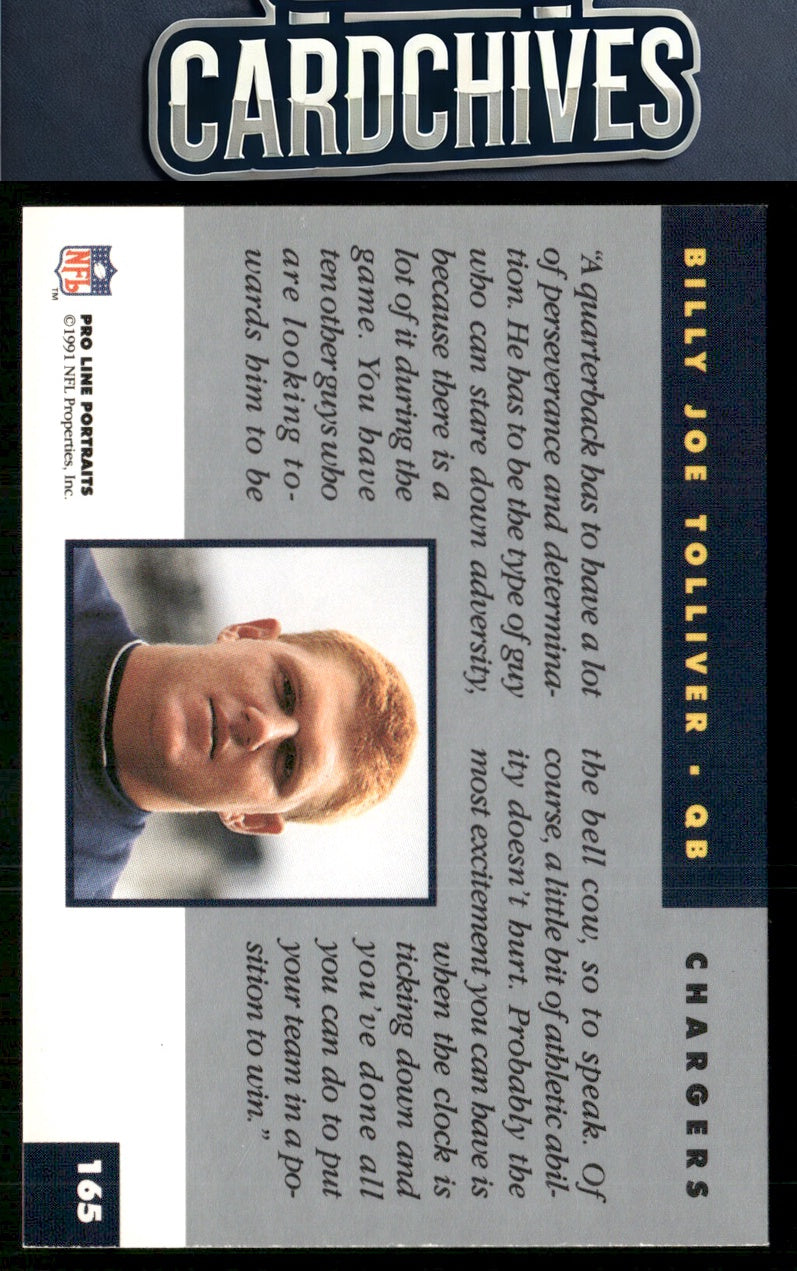 Billy Joe Tolliver 1991 Pro Line Portraits #165