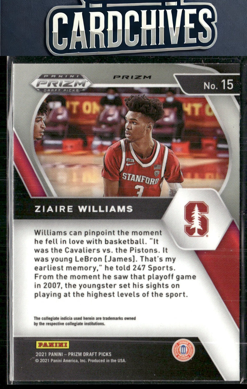 Ziaire Williams 2021 Panini Prizm Draft Picks #15 Red Pulsar
