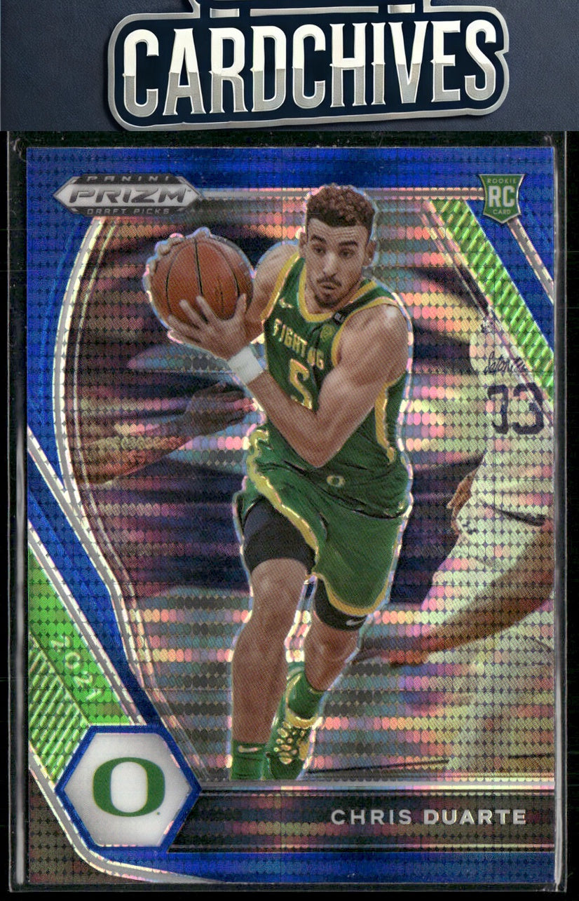 Chris Duarte 2021 Panini Prizm Draft Picks #23b Blue Pulsar