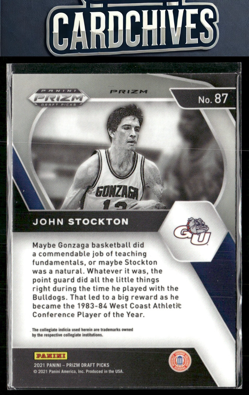 John Stockton 2021 Panini Prizm Draft Picks #87 Blue Pulsar