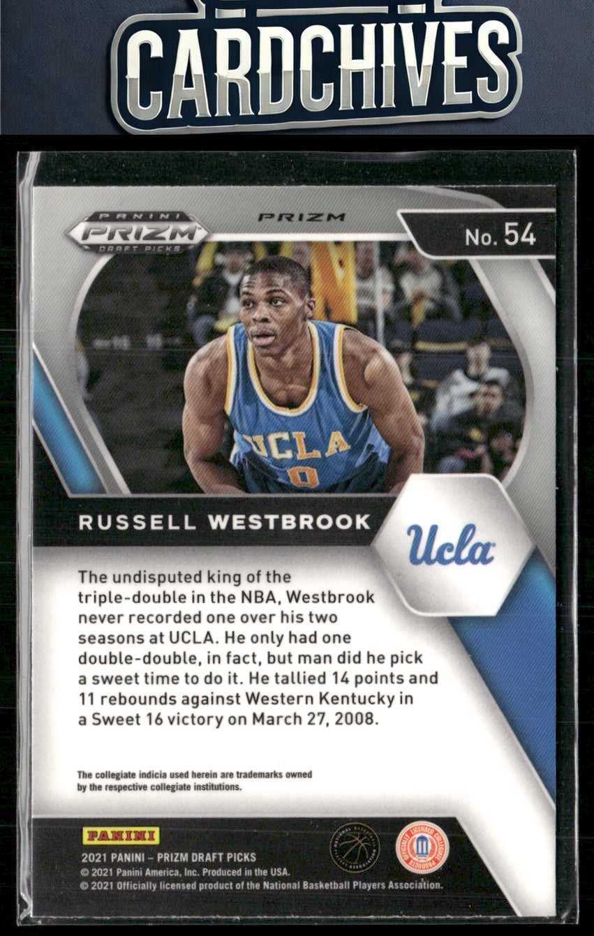 Russell Westbrook 2021 Panini Prizm Draft Picks #54 Red Pulsar