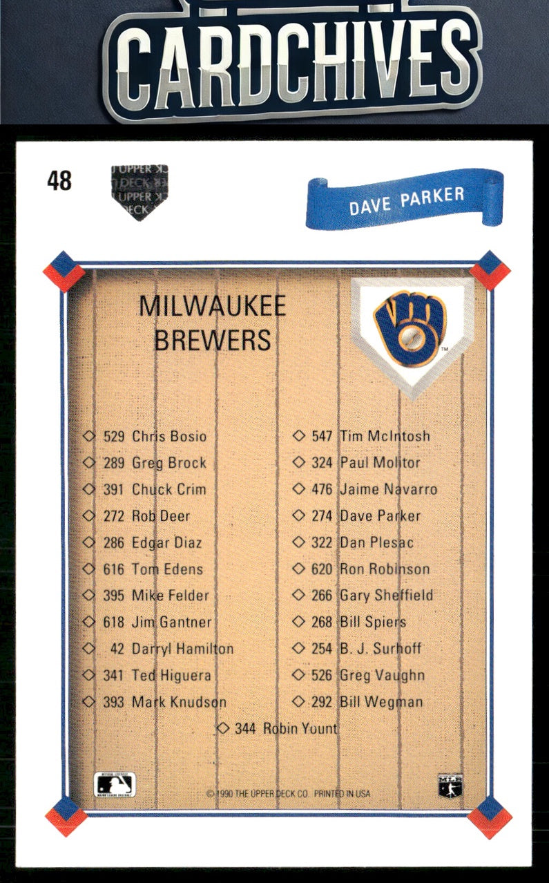 Dave Parker 1991 Upper Deck #48