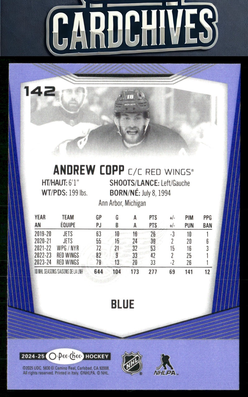 Andrew Copp 2024-25 O-Pee-Chee #142 Blue Border
