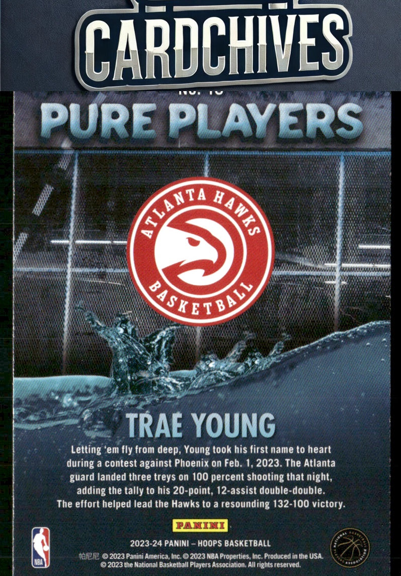 Trae Young 2023-24 Hoops Winter #10 Pure Players