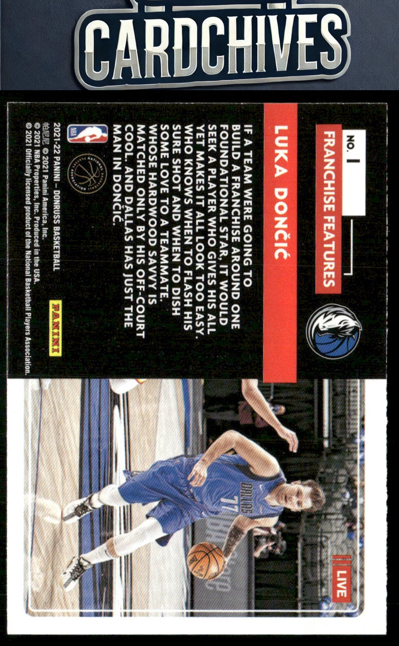 Luka Doncic 2021-22 Donruss #1 Franchise Features