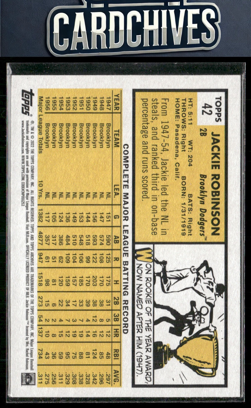 Jackie Robinson 2022 Topps Archives #42