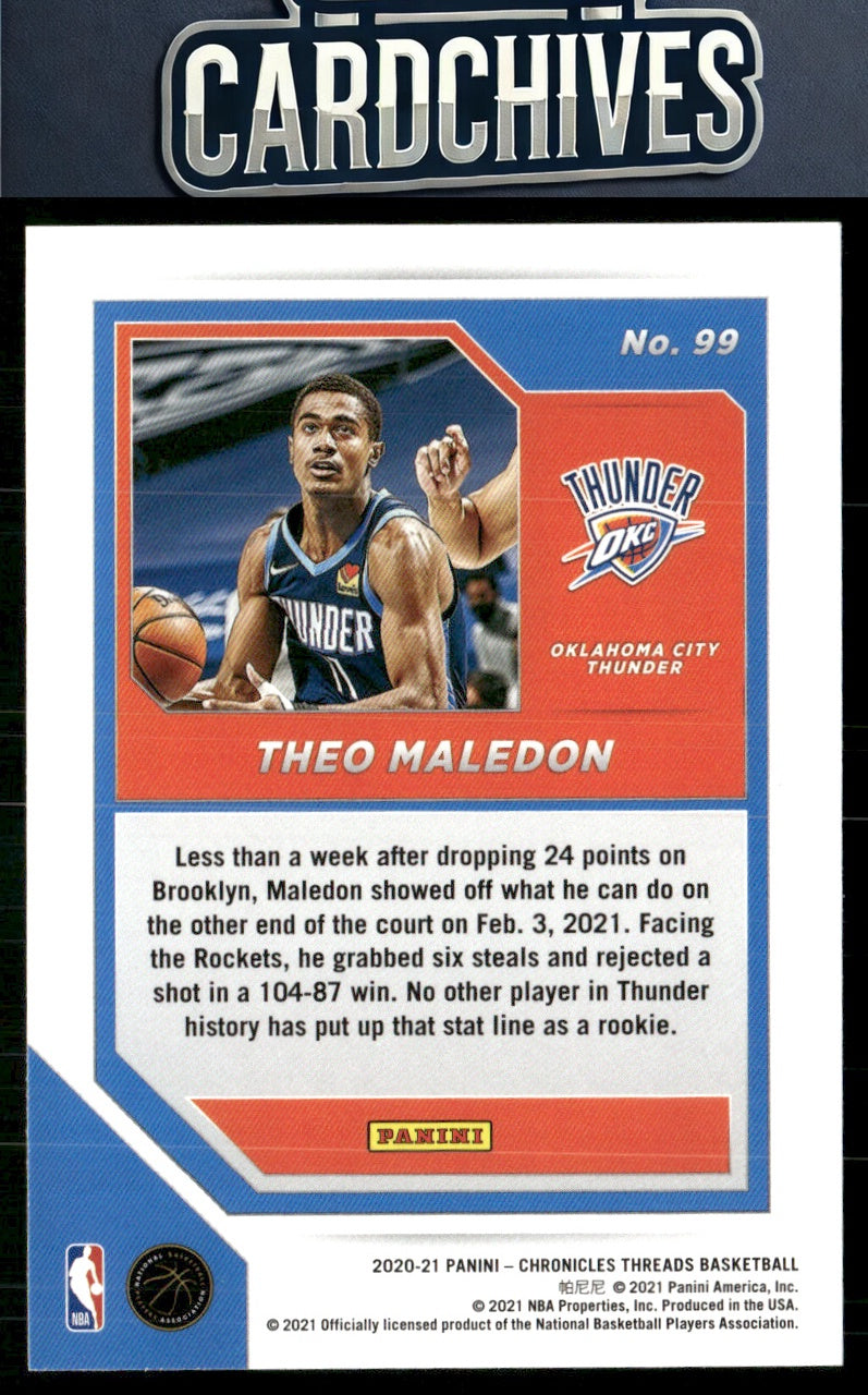 Theo Maledon 2020-21 Panini Chronicles #99 Rookie
