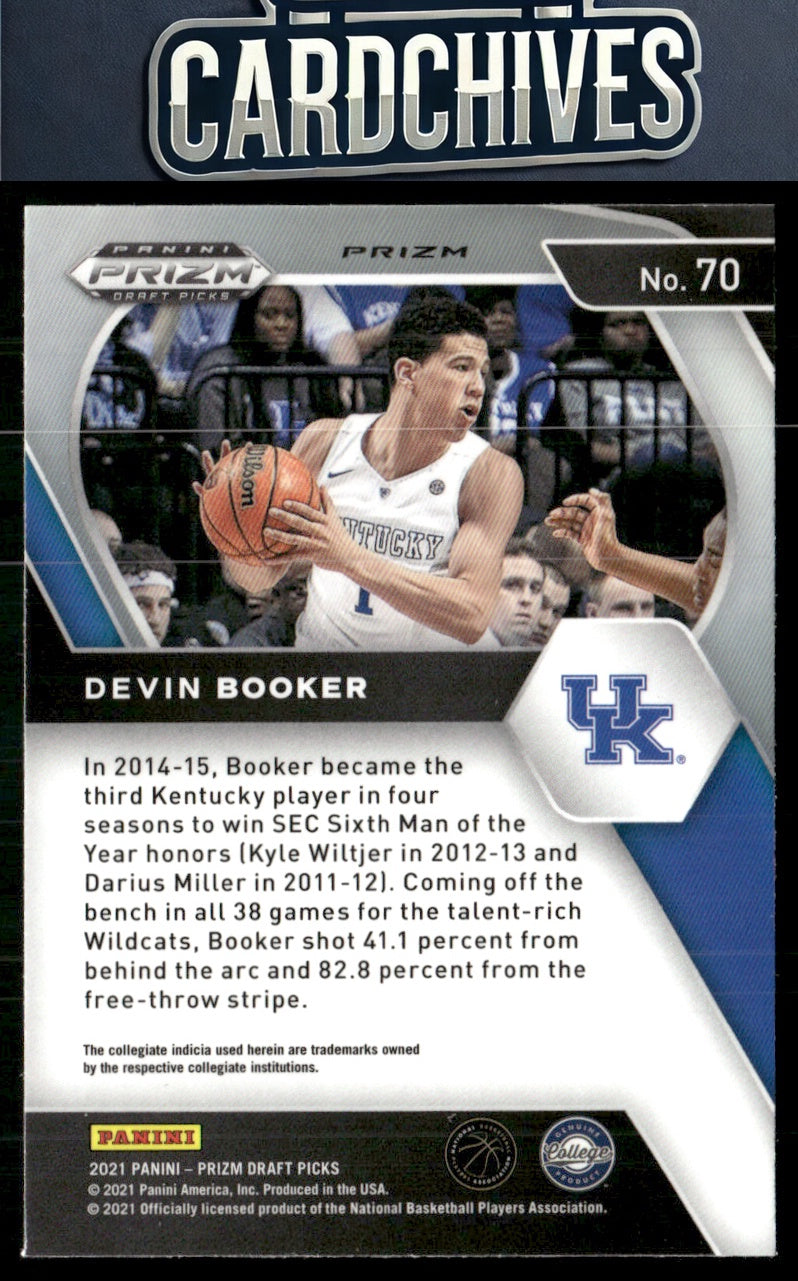 Devin Booker 2021 Panini Prizm Draft Picks #70 Red White Blue