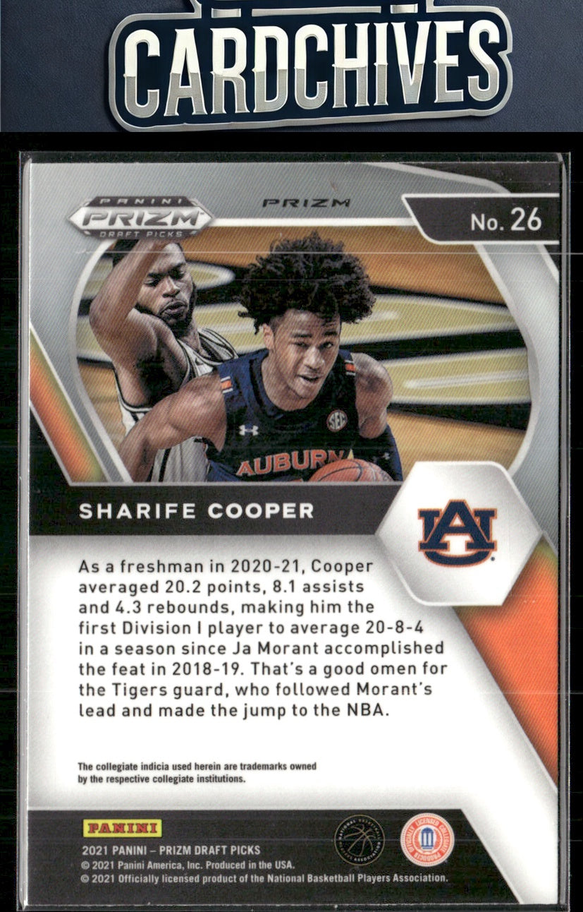 Sharife Cooper 2021 Panini Prizm Draft Picks #26 Red Ice