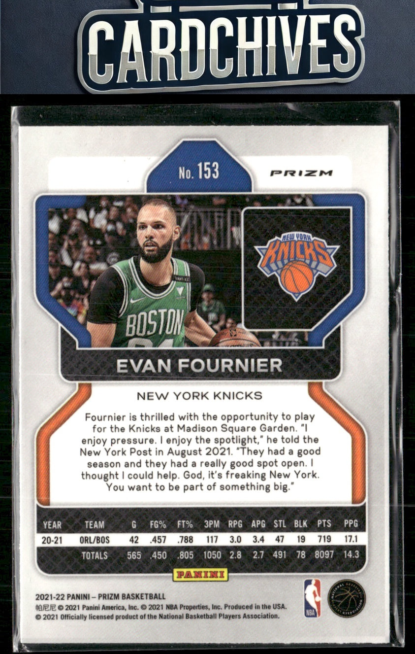 Evan Fournier 2021-22 Panini Prizm #153 Green