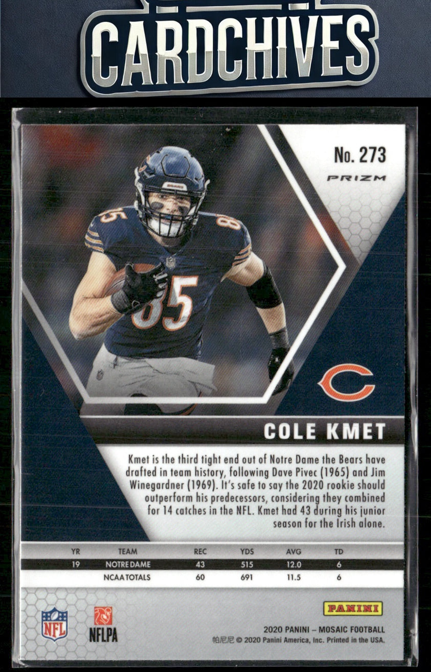 Cole Kmet 2020 Panini Mosaic #273 Prizm Green